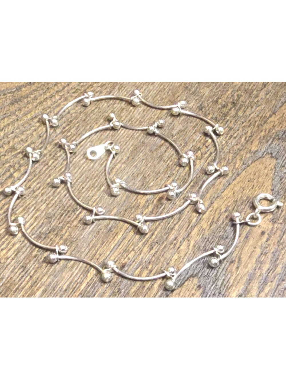 Vintage 90s Y2K Curved Bar Link Necklace
